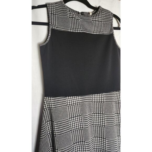 NEW Amelia NY Houndstooth plaid check Pin Up Dress midi XS 50s retro whimsygoth - Picture 2 of 8